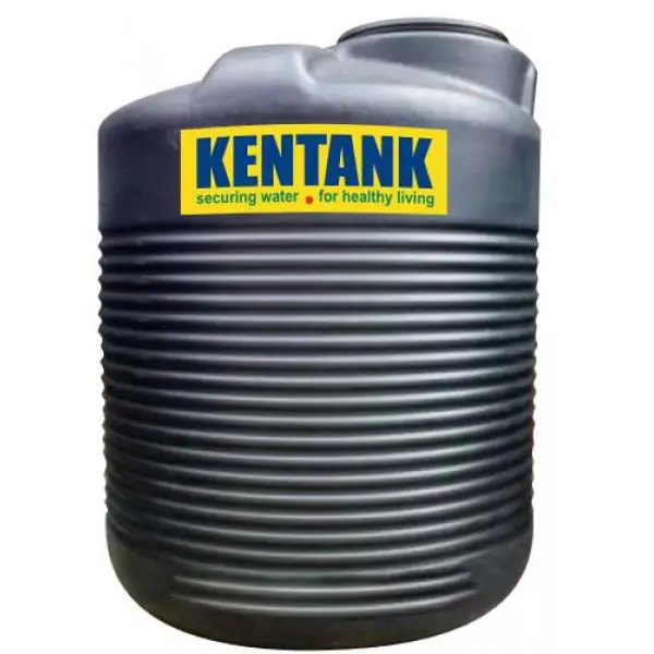 Kentank black ribbed water storage tank